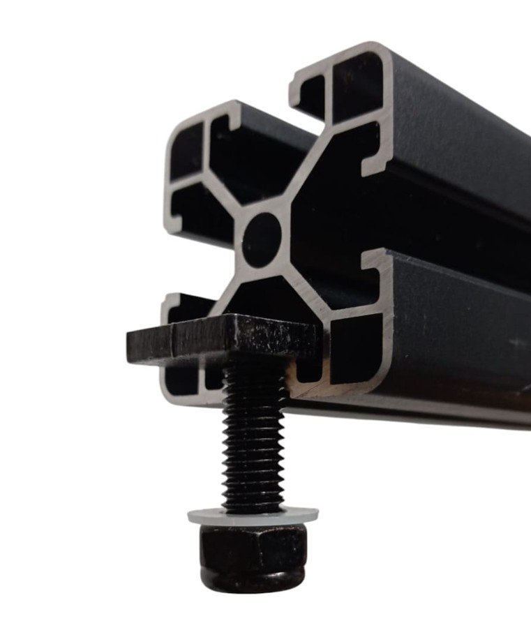 2x OZ4040 140CM Black Anodized 6063-T5 Aluminium Extrusion T-Slot Profile