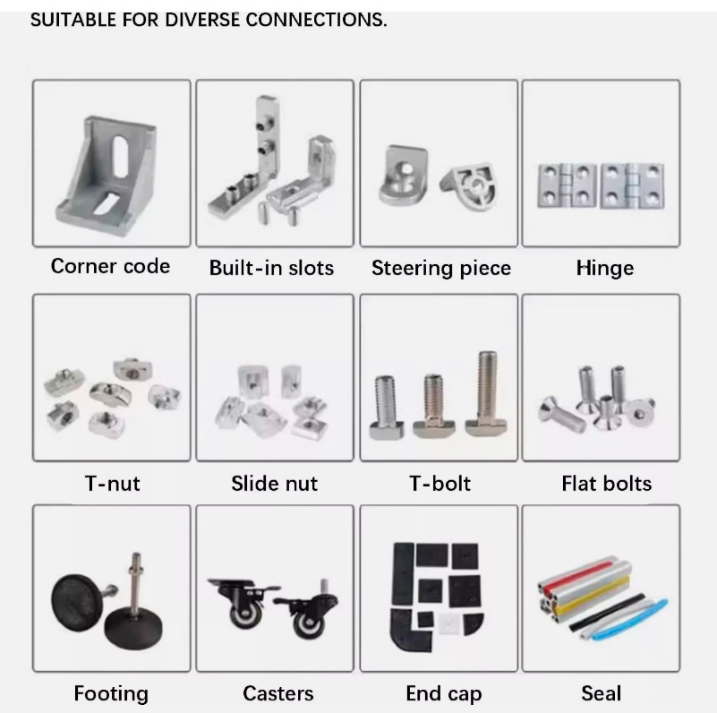 2x OZ4040 140CM Black Anodized 6063-T5 Aluminium Extrusion T-Slot Profile
