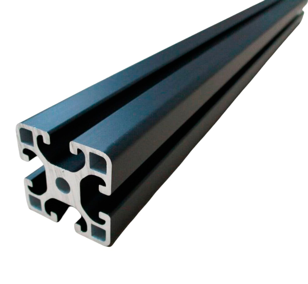 2x OZ4040 165CM Black Anodized 6063-T5 Aluminium Extrusion T-Slot Profile