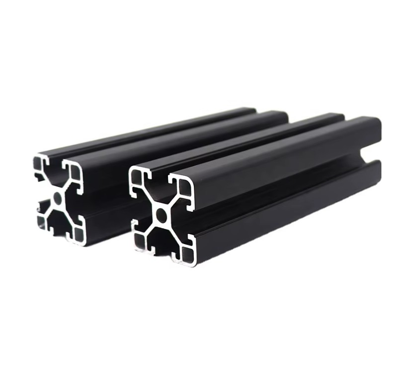 2x OZ4040 180CM Black Anodized 6063-T5 Aluminium Extrusion T-Slot Profile