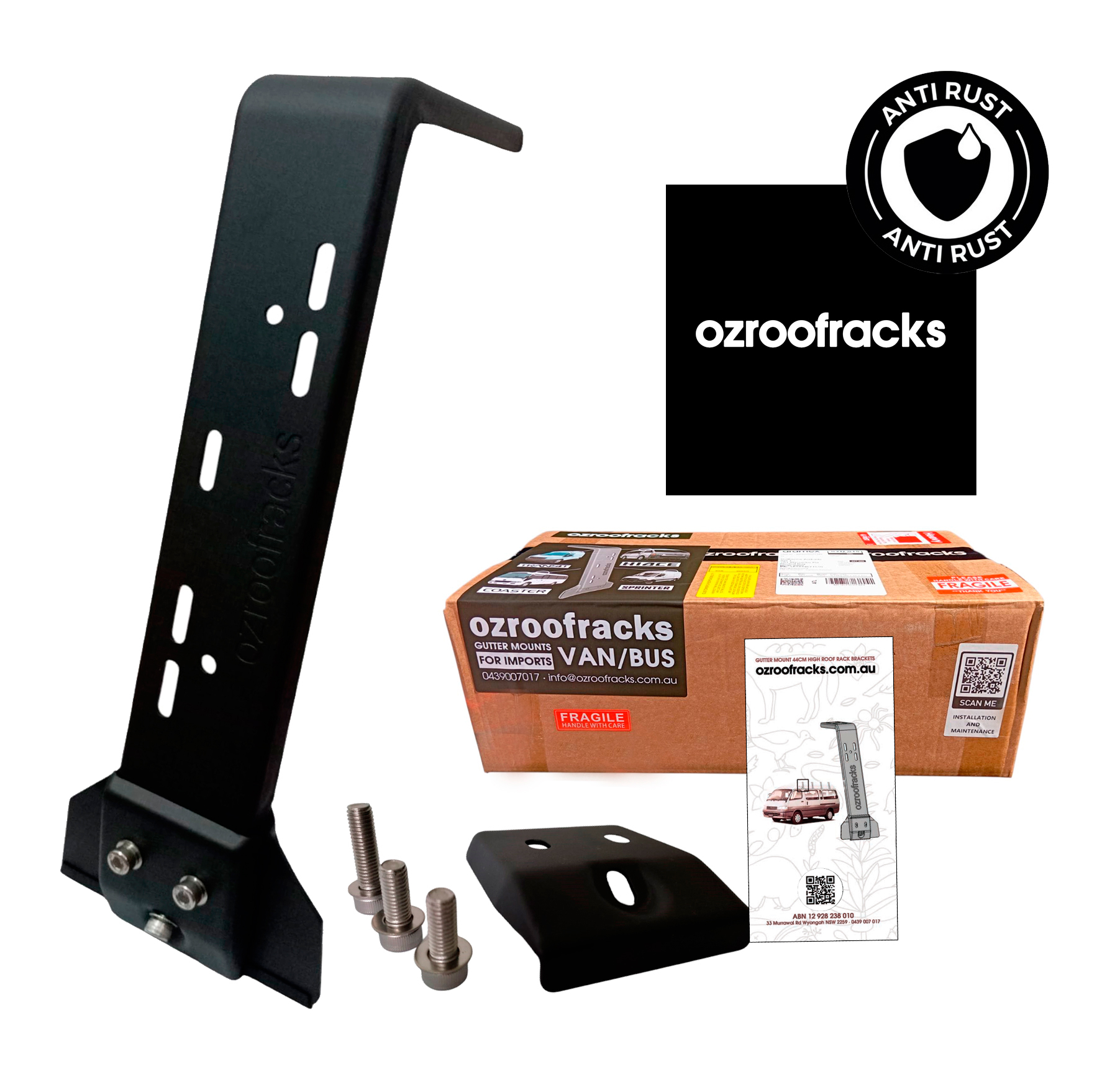 6x OZ44AL Multislots Aluminium Brackets 44CM