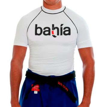 White Shortsleeve Rash Guard BJJ Bahia